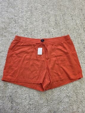 J.crew XXL Orange Linen Blend Shorts
